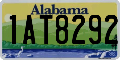 AL license plate 1AT8292