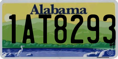 AL license plate 1AT8293