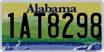 AL license plate 1AT8298