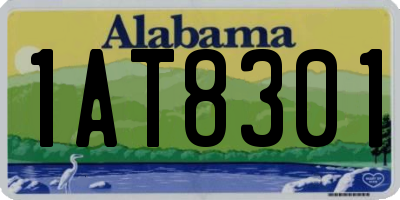 AL license plate 1AT8301