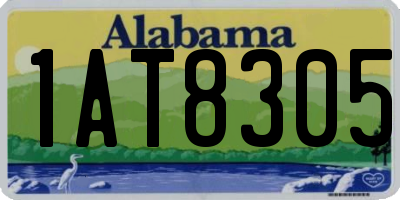 AL license plate 1AT8305