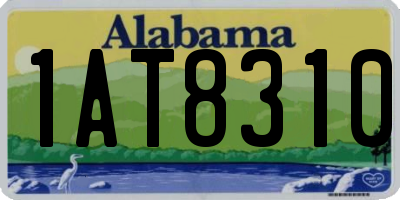 AL license plate 1AT8310