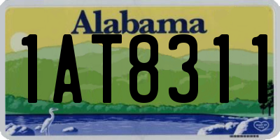 AL license plate 1AT8311