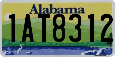 AL license plate 1AT8312