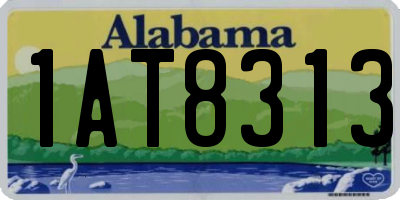 AL license plate 1AT8313