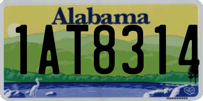 AL license plate 1AT8314