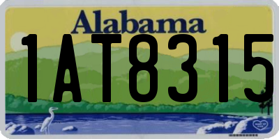 AL license plate 1AT8315