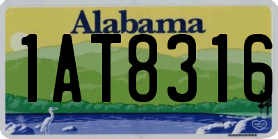 AL license plate 1AT8316
