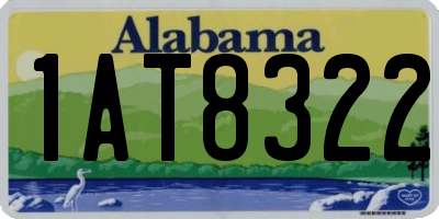 AL license plate 1AT8322
