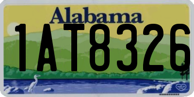 AL license plate 1AT8326
