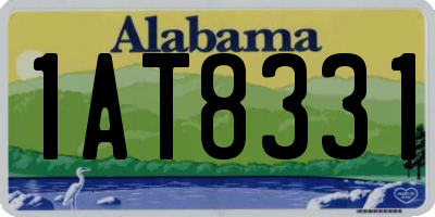 AL license plate 1AT8331