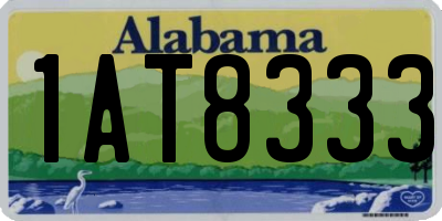 AL license plate 1AT8333