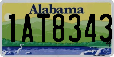 AL license plate 1AT8343