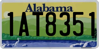 AL license plate 1AT8351