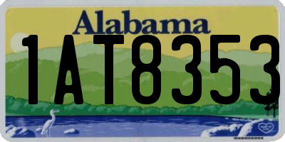 AL license plate 1AT8353