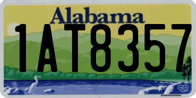 AL license plate 1AT8357