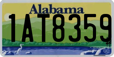 AL license plate 1AT8359