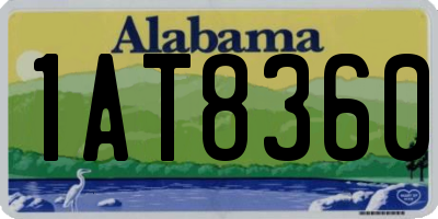 AL license plate 1AT8360