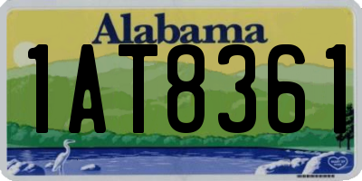 AL license plate 1AT8361