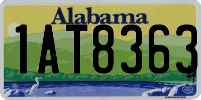 AL license plate 1AT8363