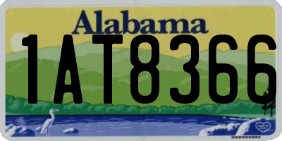 AL license plate 1AT8366