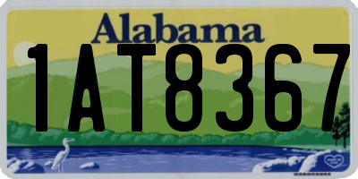 AL license plate 1AT8367