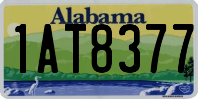 AL license plate 1AT8377