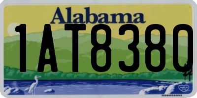 AL license plate 1AT8380