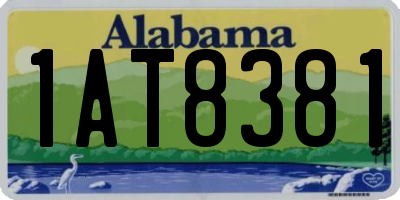 AL license plate 1AT8381