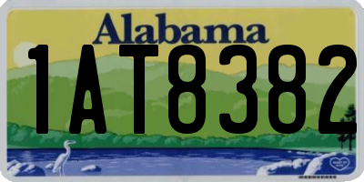 AL license plate 1AT8382