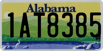 AL license plate 1AT8385