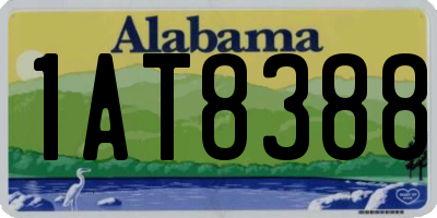 AL license plate 1AT8388