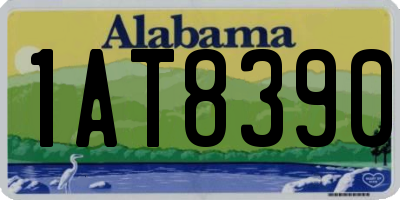 AL license plate 1AT8390