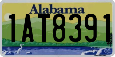 AL license plate 1AT8391