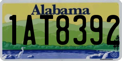 AL license plate 1AT8392