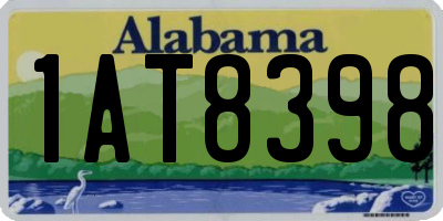 AL license plate 1AT8398