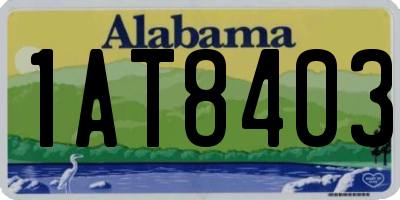 AL license plate 1AT8403