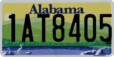 AL license plate 1AT8405