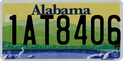 AL license plate 1AT8406