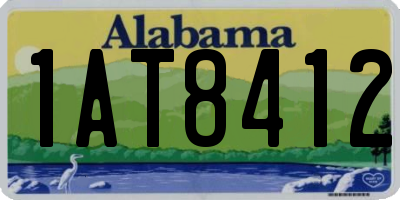 AL license plate 1AT8412