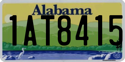 AL license plate 1AT8415