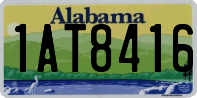 AL license plate 1AT8416