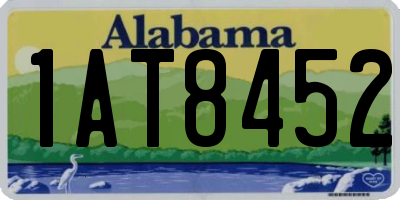 AL license plate 1AT8452