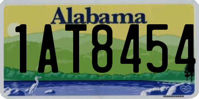 AL license plate 1AT8454