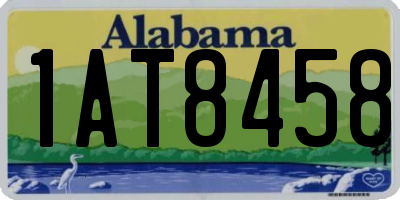 AL license plate 1AT8458