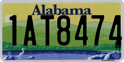 AL license plate 1AT8474