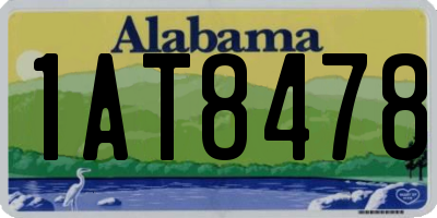 AL license plate 1AT8478