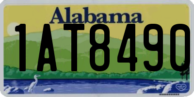 AL license plate 1AT8490