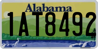 AL license plate 1AT8492