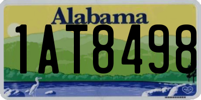 AL license plate 1AT8498